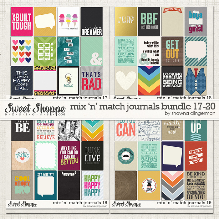 Mix 'n' Match Journals Bundle 17-20 by Shawna Clingerman