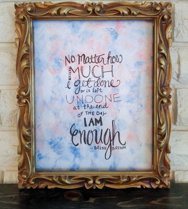 I AM Enough – Art Journaling and FREE PRINTABLE!