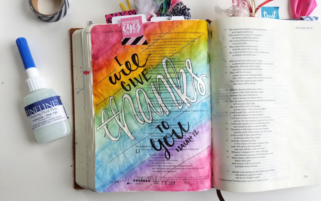 Watercolor Bible Journaling Using Masking Fluid