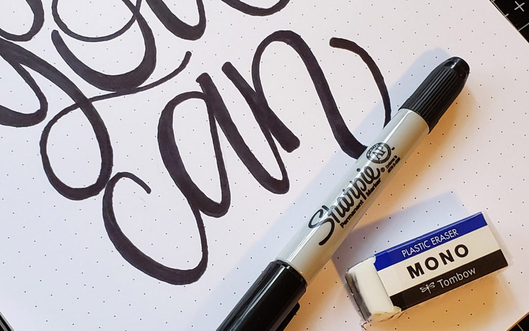 Learn to Create”Brush Lettering” with a Simple Sharpie Marker!