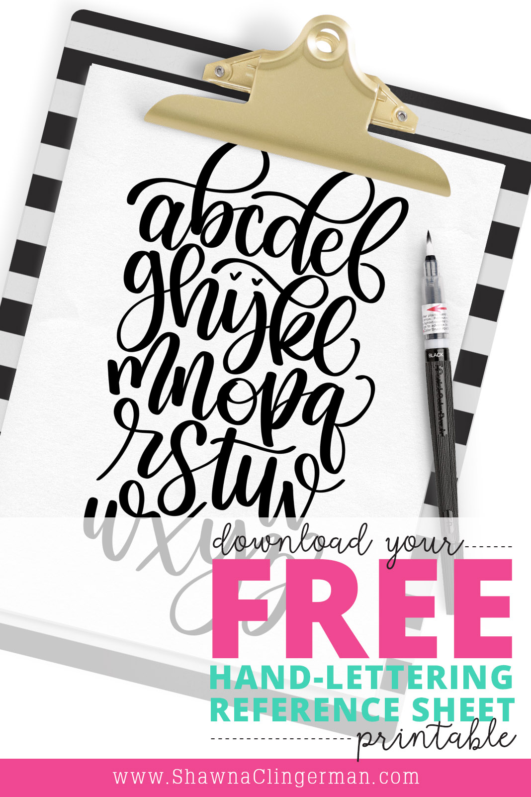 Free Printable Handlettering Reference Sheet